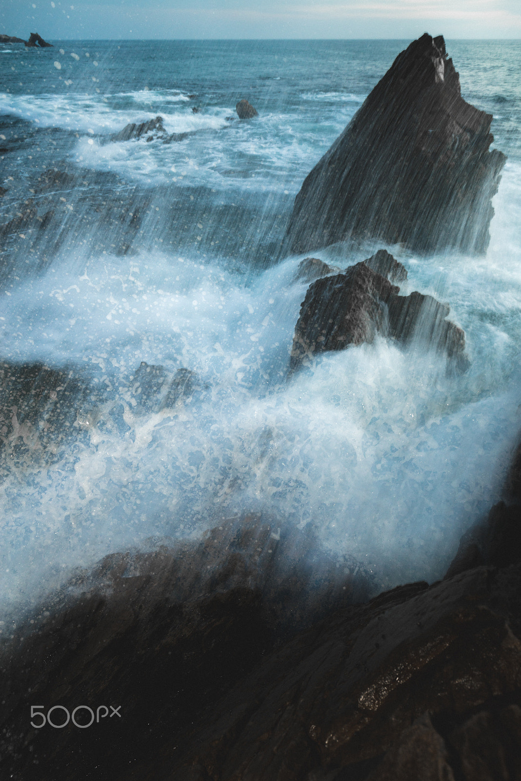 Sony a7R + Canon EF 16-35mm F4L IS USM sample photo. Rain waves photography