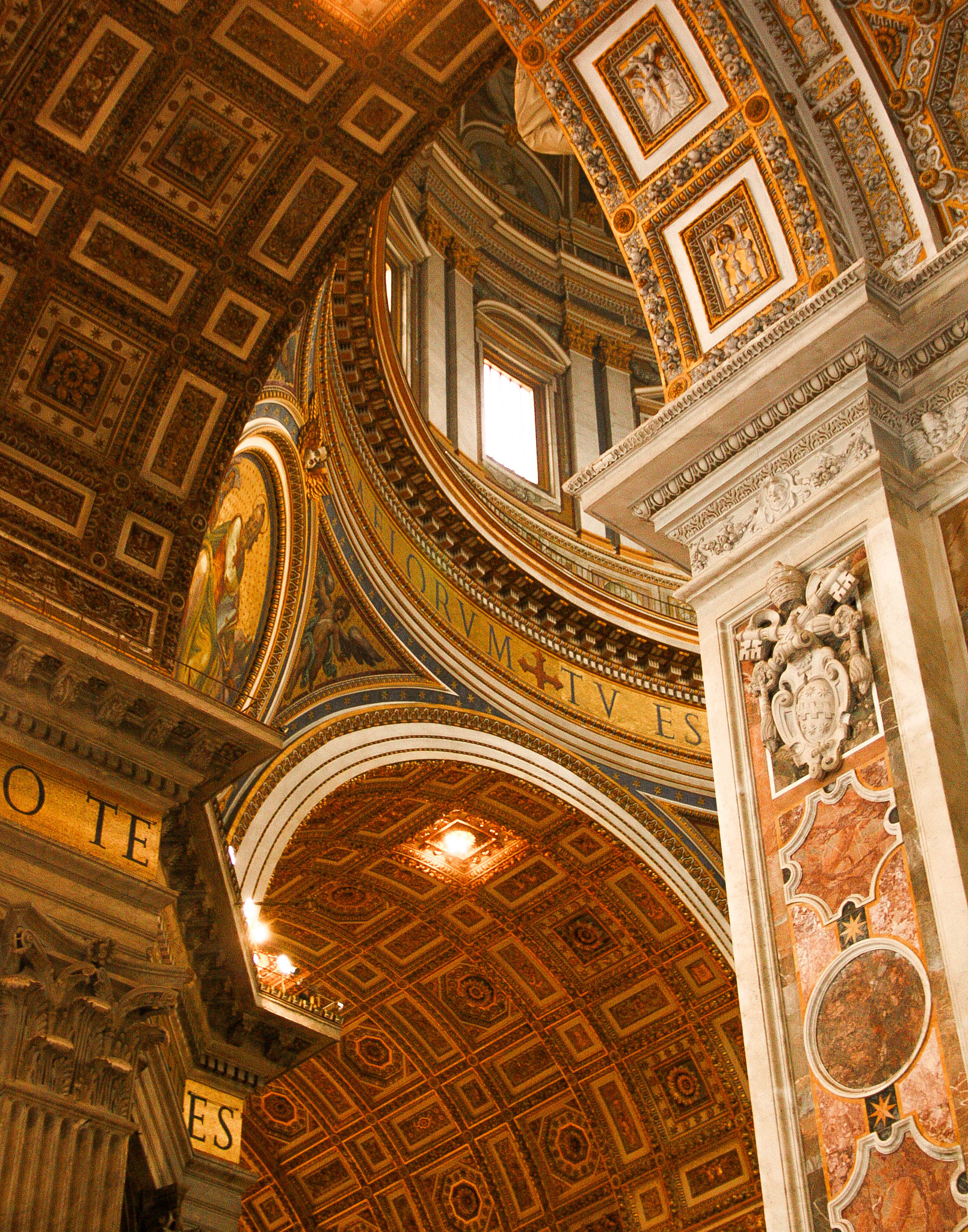 Canon EOS 450D (EOS Rebel XSi / EOS Kiss X2) + Canon EF-S 18-135mm F3.5-5.6 IS sample photo. Golden arches in the vatican photography