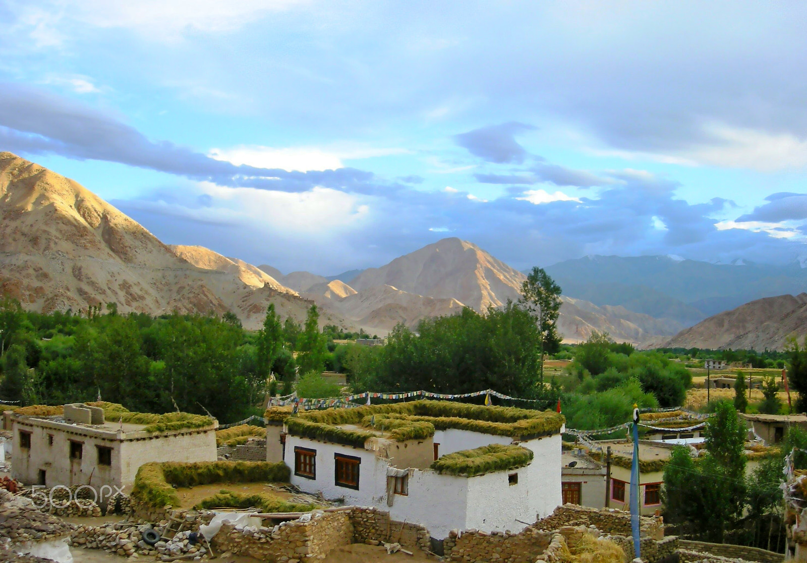Nikon COOLPIX S500 sample photo. Village in ladakh photography