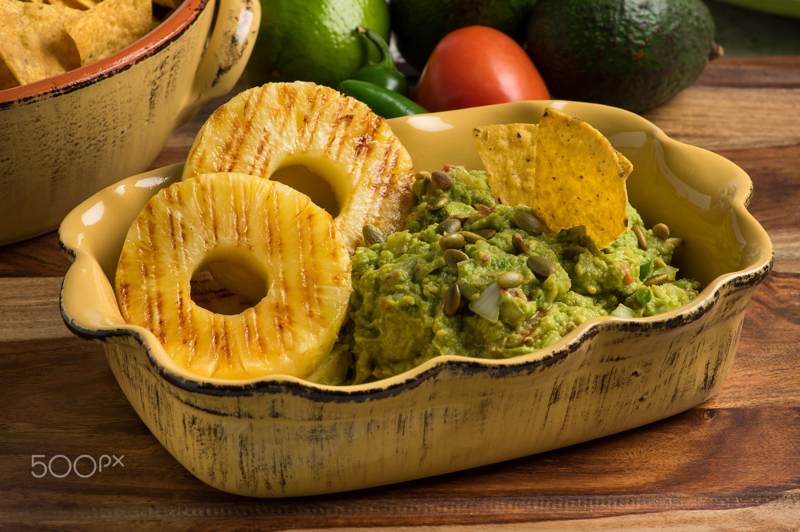 Pentax smc D-FA 100mm F2.8 macro sample photo. Grilled avocado pineapple guacamole photography