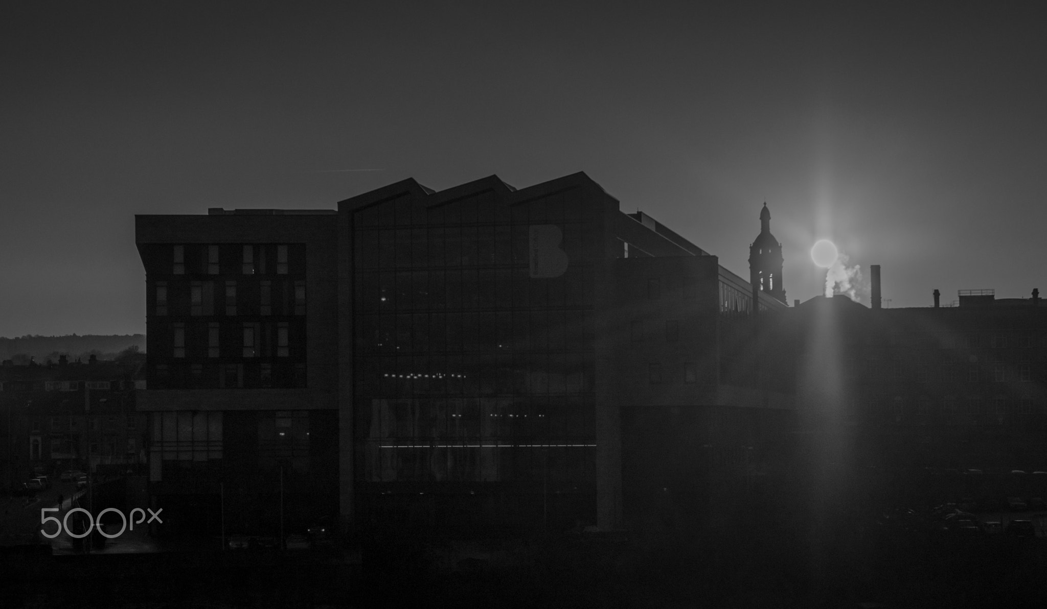 Sunset over Bradford College
