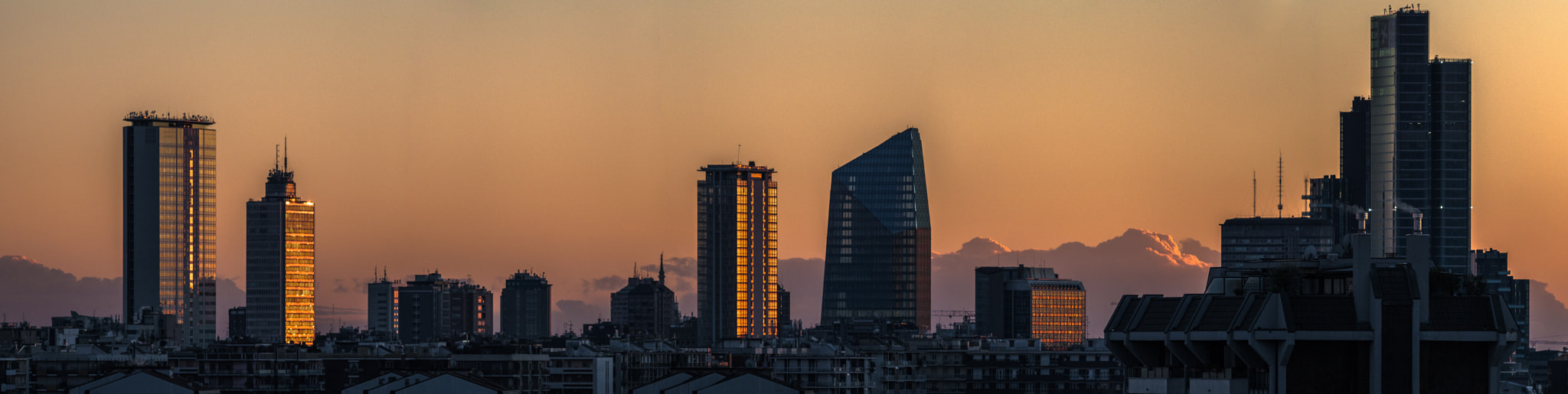 Pentax K-5 IIs sample photo. Milan skyline photography