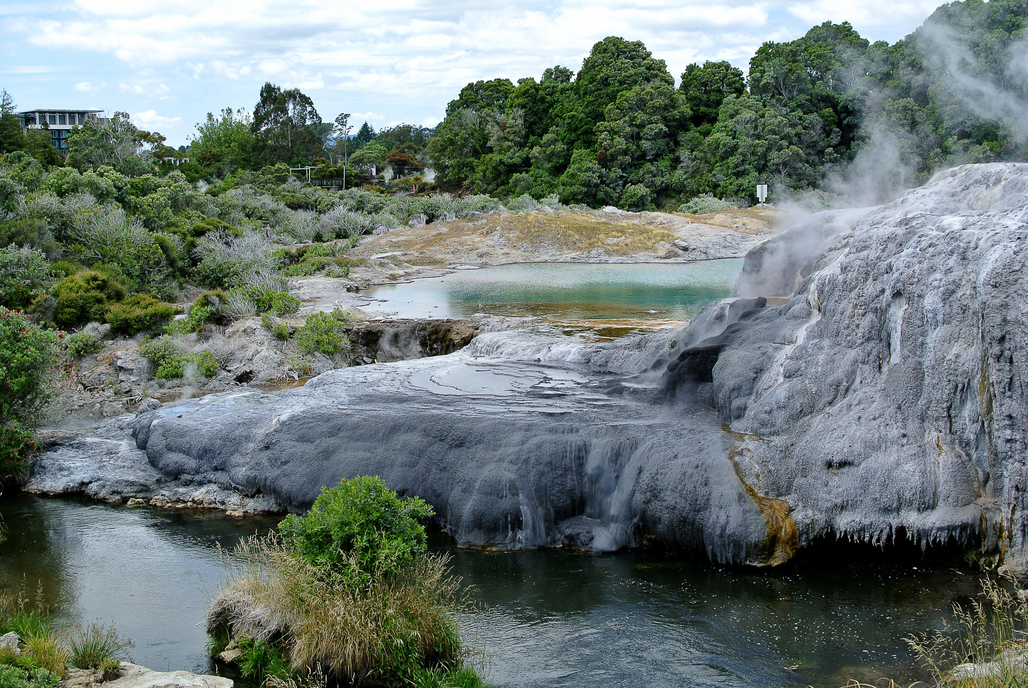 Nikon 1 V1 + Nikon 1 Nikkor 18.5mm F1.8 sample photo. Rotorua geyser - new zealand - lake photography
