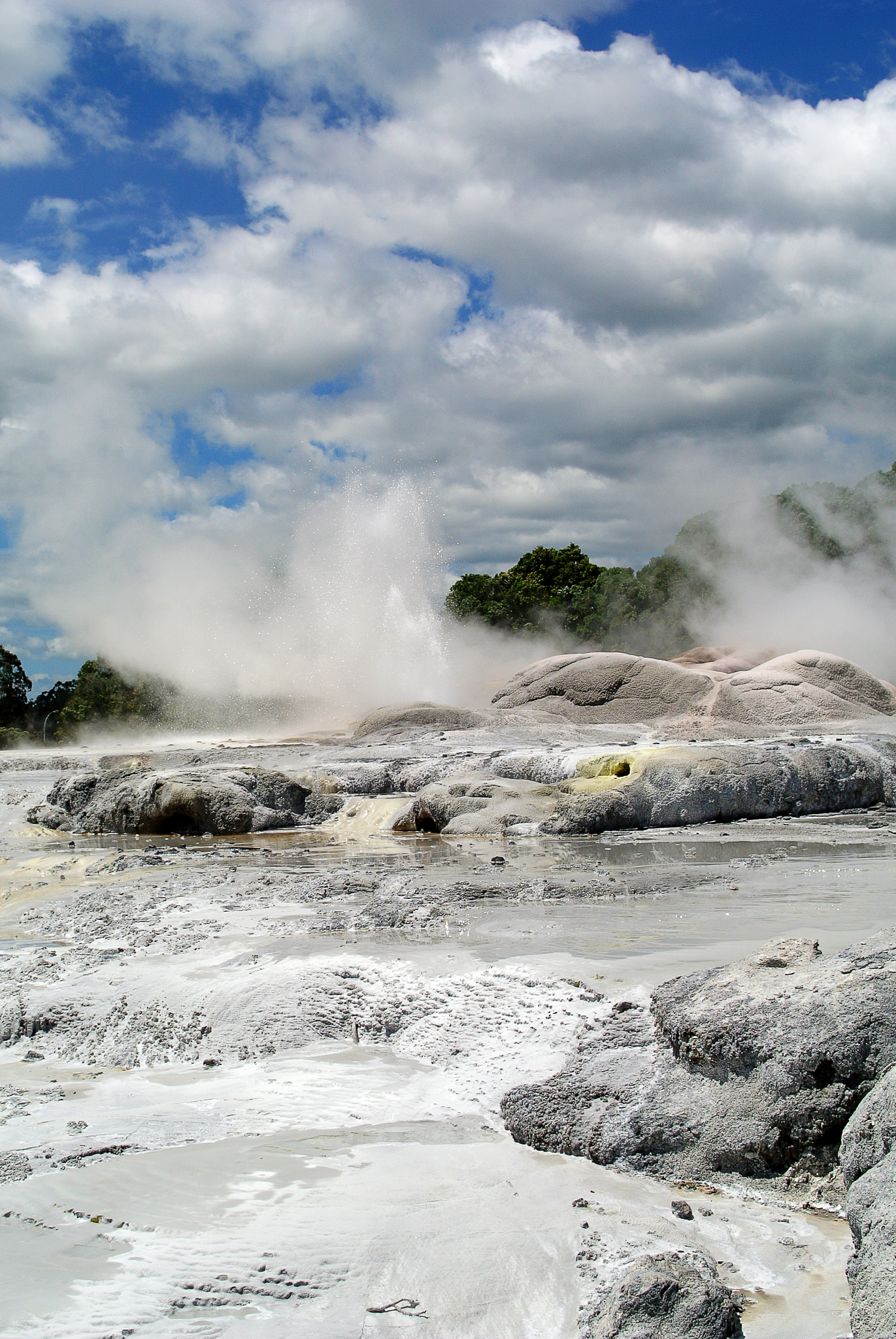 Nikon 1 V1 + Nikon 1 Nikkor 18.5mm F1.8 sample photo. Rotorua geyser - new zealand - steam photography