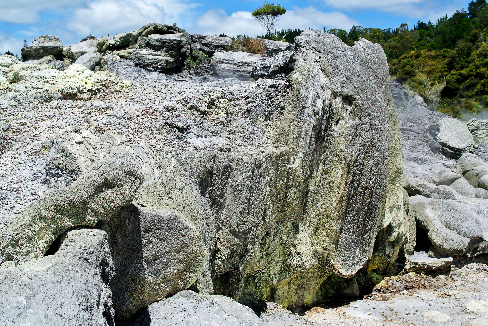 Nikon 1 V1 + Nikon 1 Nikkor 18.5mm F1.8 sample photo. Rotorua geyser - new zealand - sulfure rocks photography