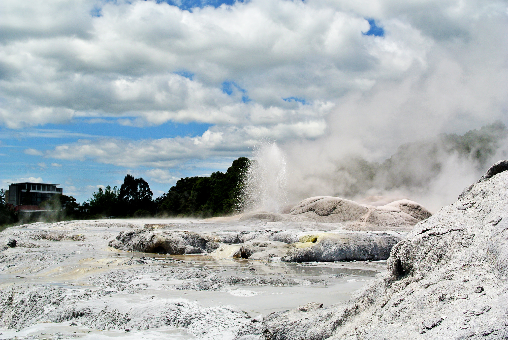 Nikon 1 V1 + Nikon 1 Nikkor 18.5mm F1.8 sample photo. Rotorua geyser - new zealand - small geyser photography