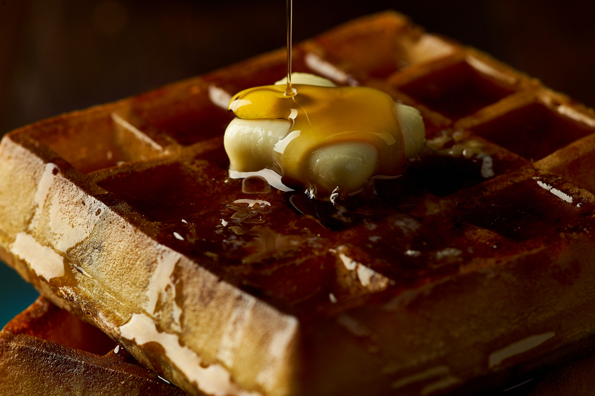 Sony a99 II + Minolta AF 100mm F2.8 Macro [New] sample photo. Food photography | waffles photography