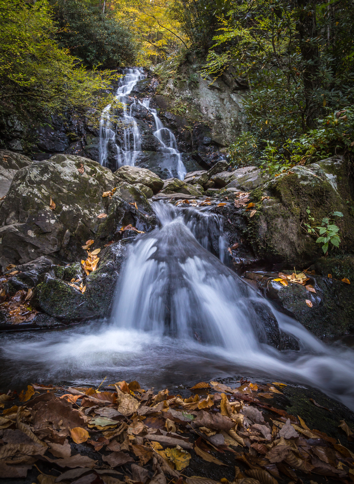 Canon EOS 100D (EOS Rebel SL1 / EOS Kiss X7) sample photo. Great smoky mountains waterfall photography