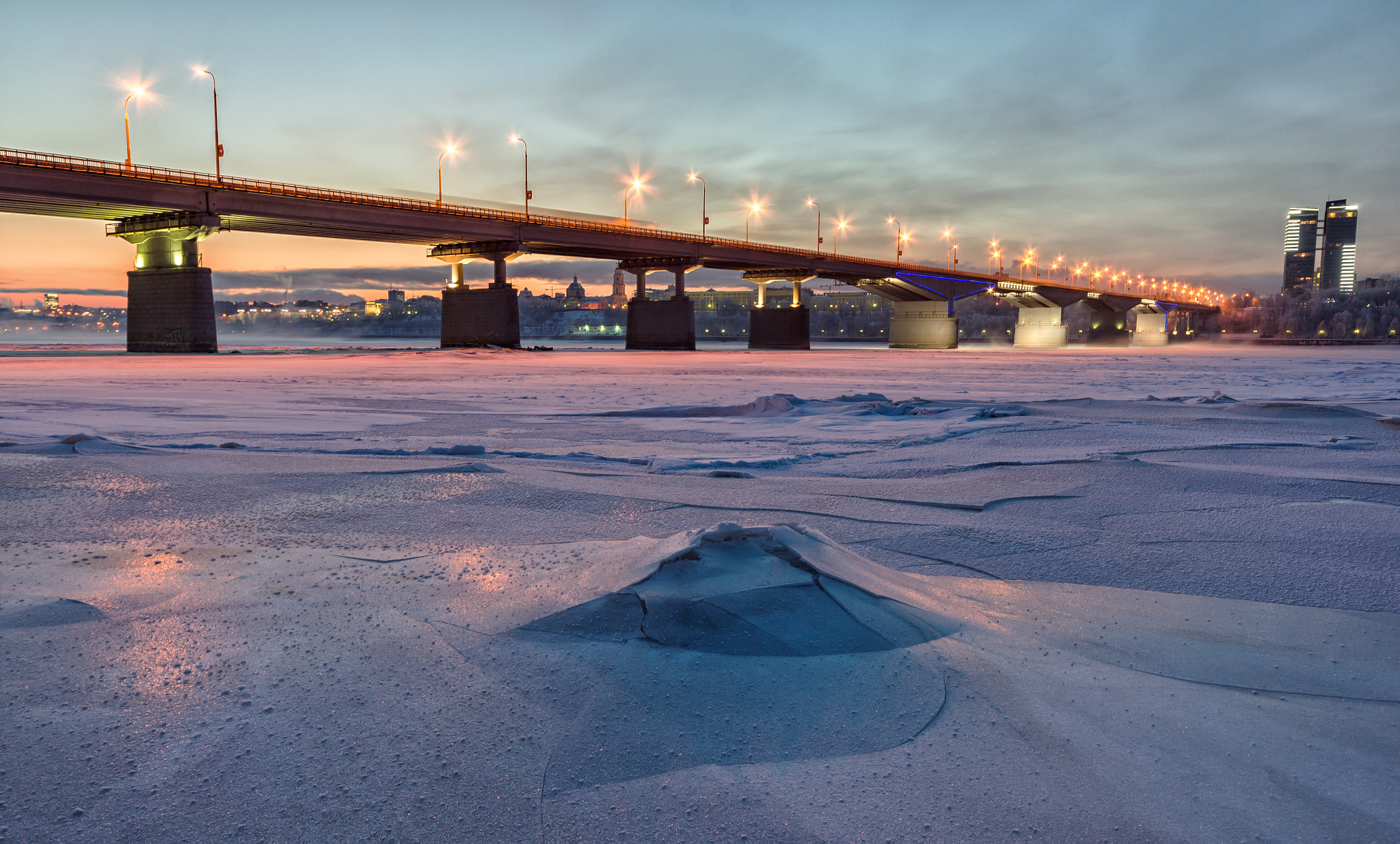 Minolta AF 28-80mm F3.5-5.6 II sample photo. Bridge in the ice photography