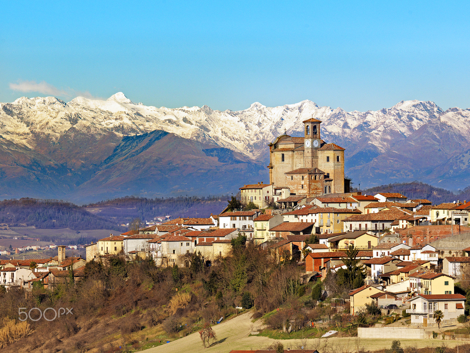 HC 300 sample photo. The village of treville and the alps photography