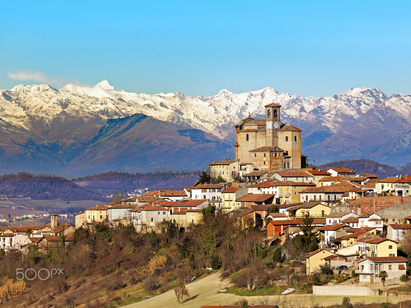 Hasselblad H5D-50c sample photo. The village of treville and the alps photography