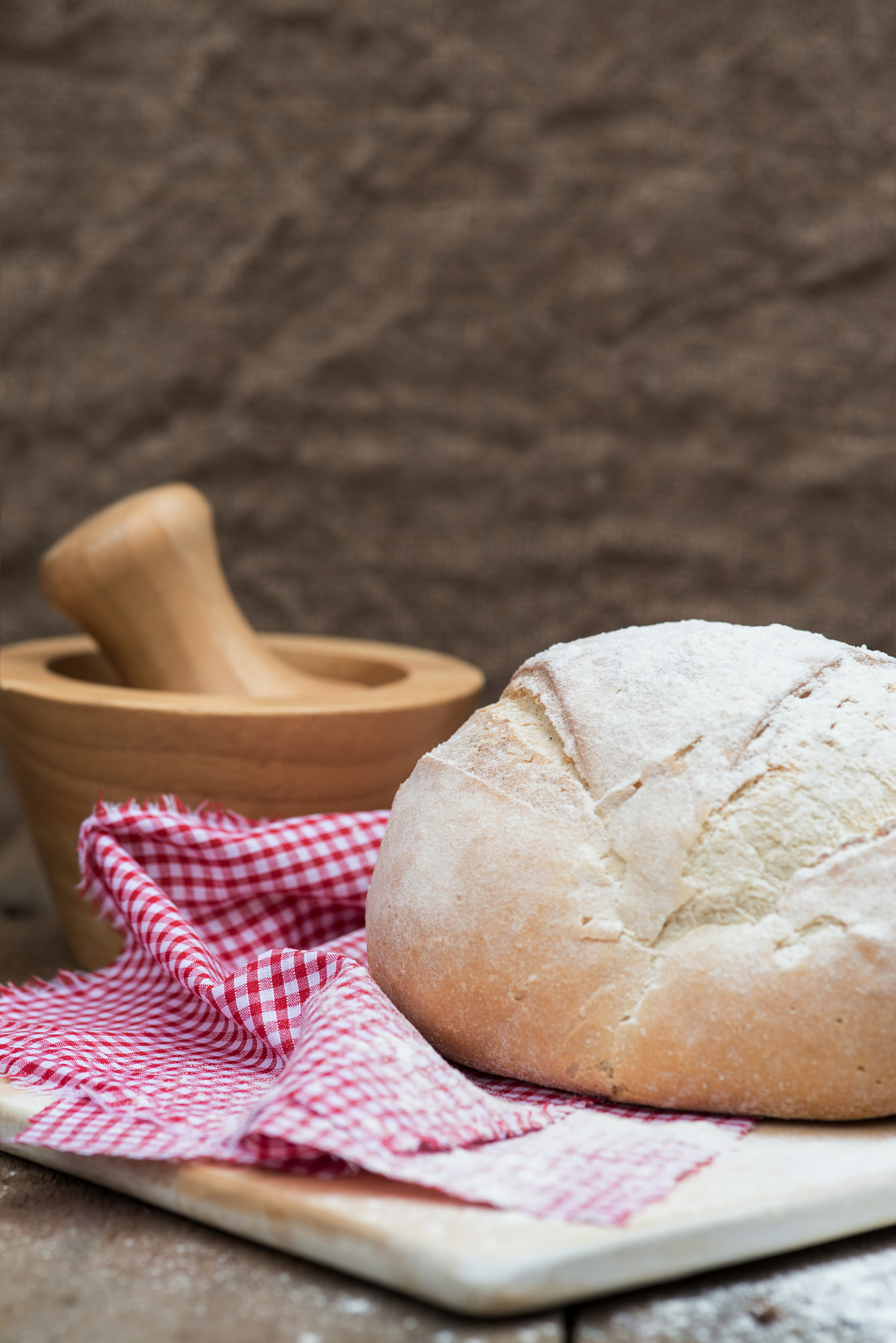 Nikon D600 + Sigma 105mm F2.8 EX DG Macro sample photo. Freshly baked french pain de campagne loaf of bread photography