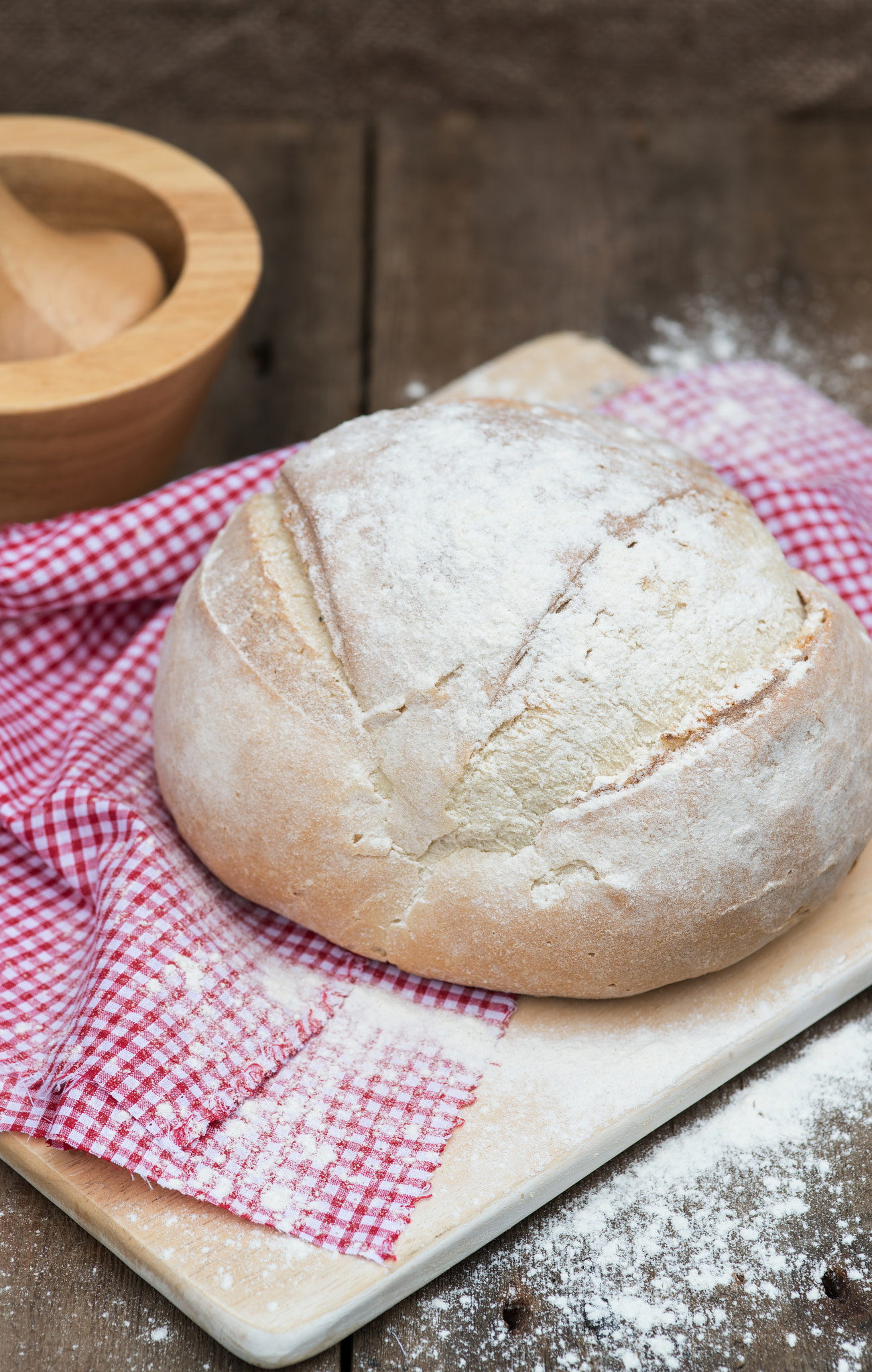 Nikon D600 + Sigma 105mm F2.8 EX DG Macro sample photo. Freshly baked french pain de campagne loaf of bread photography