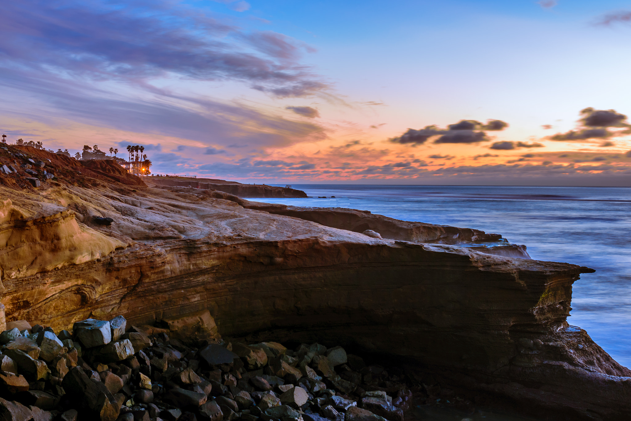 Nikon D5300 + Sigma 35mm F1.4 DG HSM Art sample photo. Sunset cliffs photography