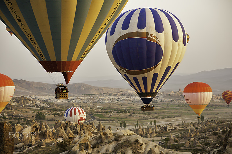 Canon EOS 5D + Canon EF 75-300mm f/4-5.6 USM sample photo. Balloon ride over cappadocia photography