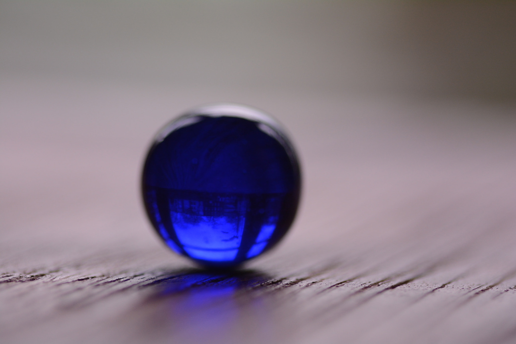 Nikon D7100 + Sigma 105mm F2.8 EX DG Macro sample photo. Blue ball photography