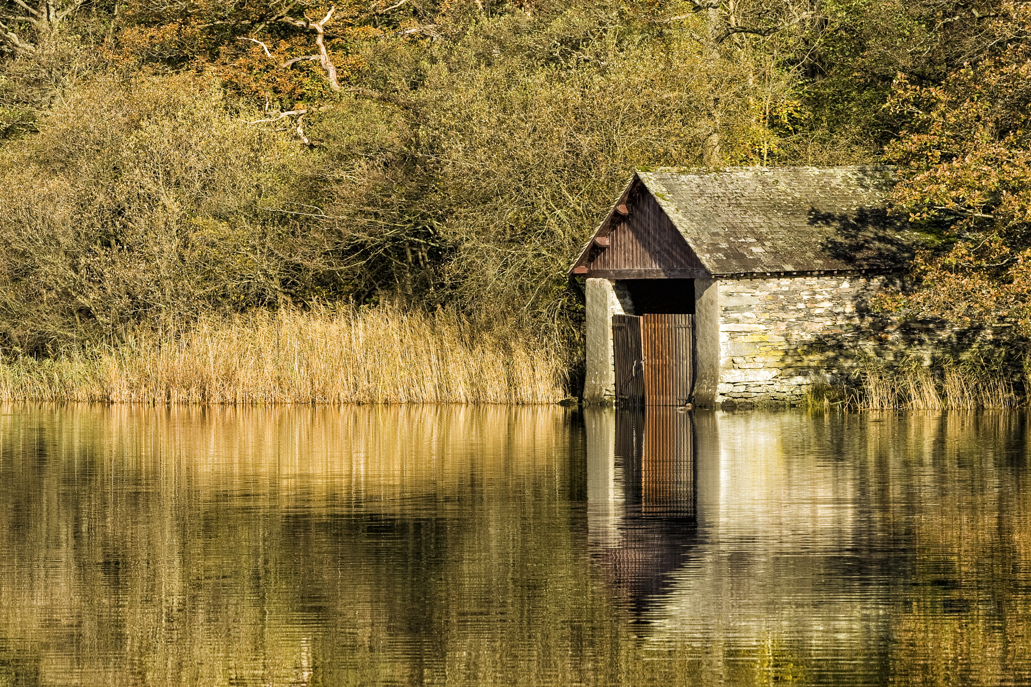 Canon EOS-1D Mark II sample photo. Boat house on rydal water photography
