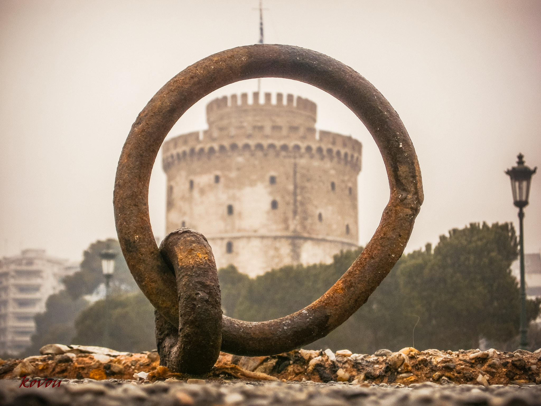 Olympus VG130,D710 sample photo. The white tower. thessaloniki photography