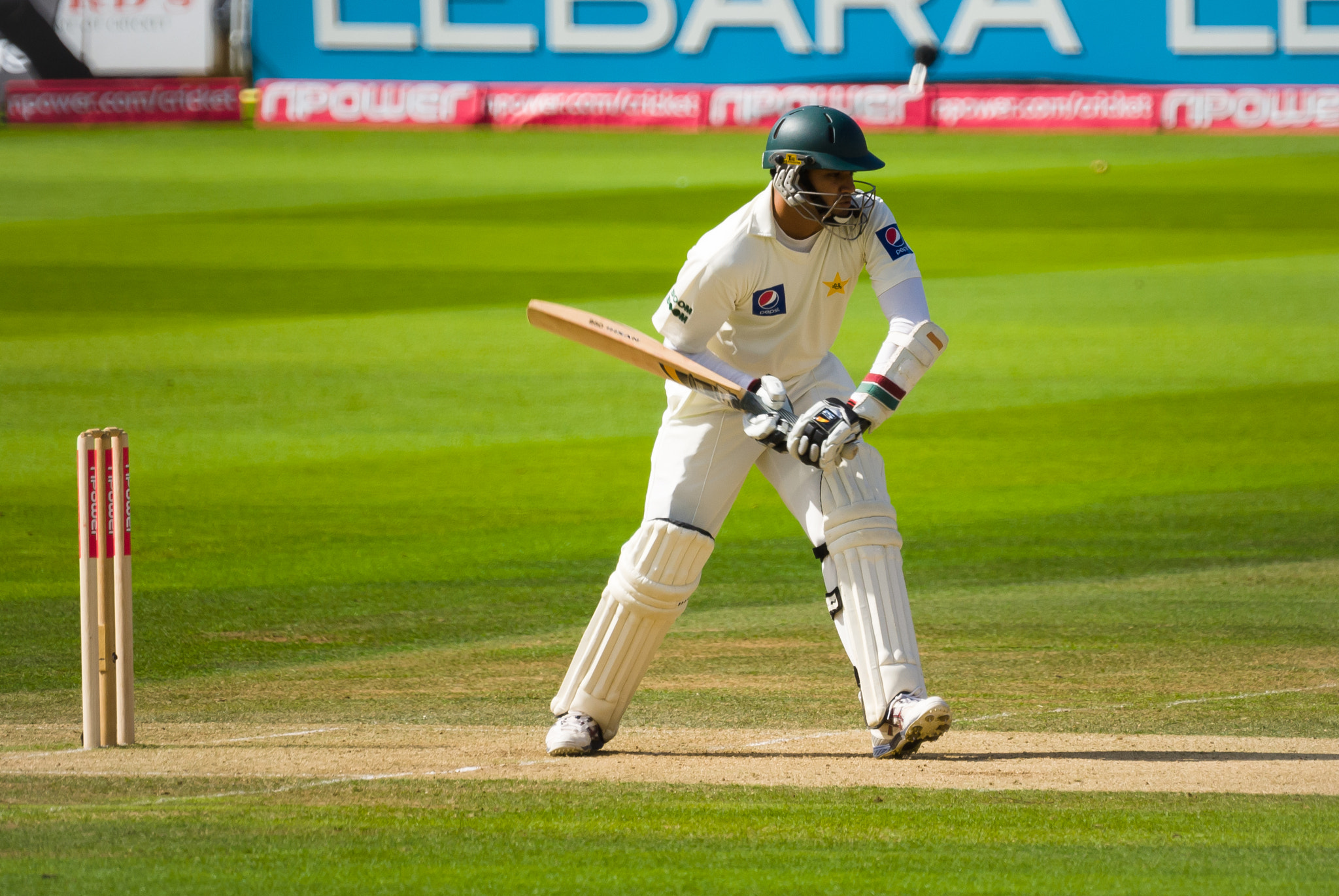 Sony Alpha DSLR-A300 + Sony 500mm F8 Reflex sample photo. Pakistan batsman photography