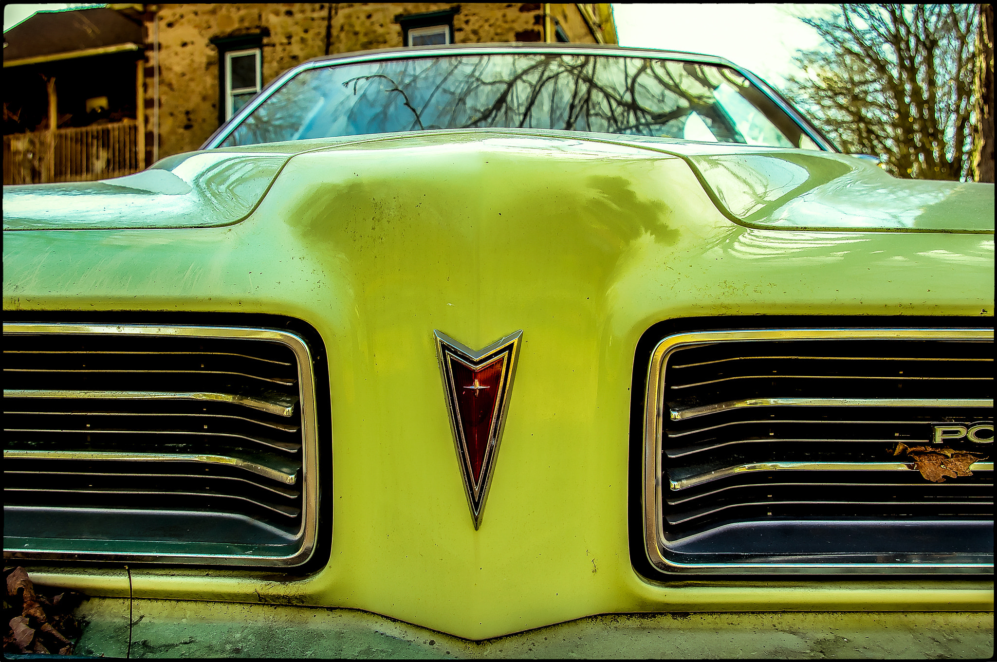 Pentax K-x sample photo. Pontiac emblem red photography