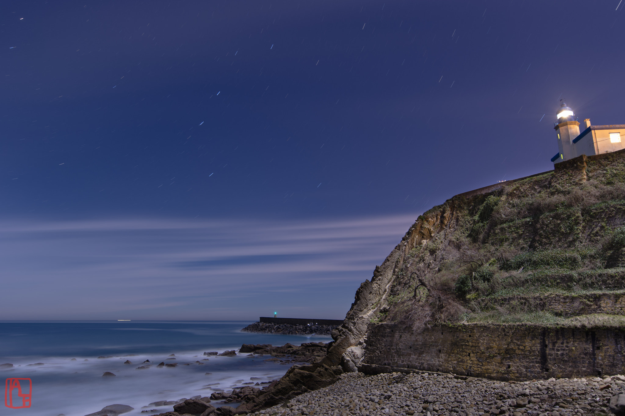 Tamron SP 15-30mm F2.8 Di VC USD sample photo. Zumaia lighthouse at night photography