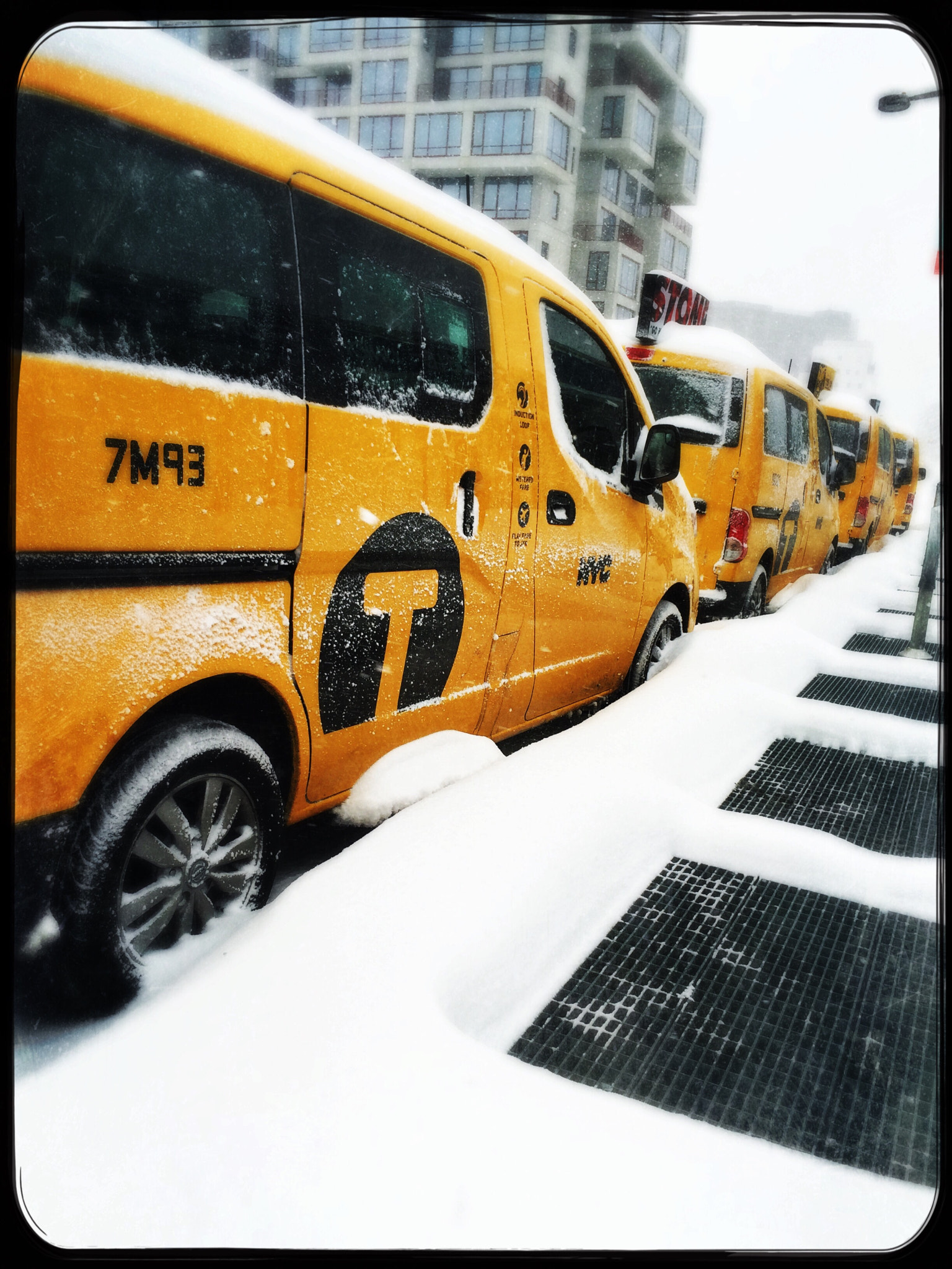 Hipstamatic 305 sample photo. Taxi train on standby photography