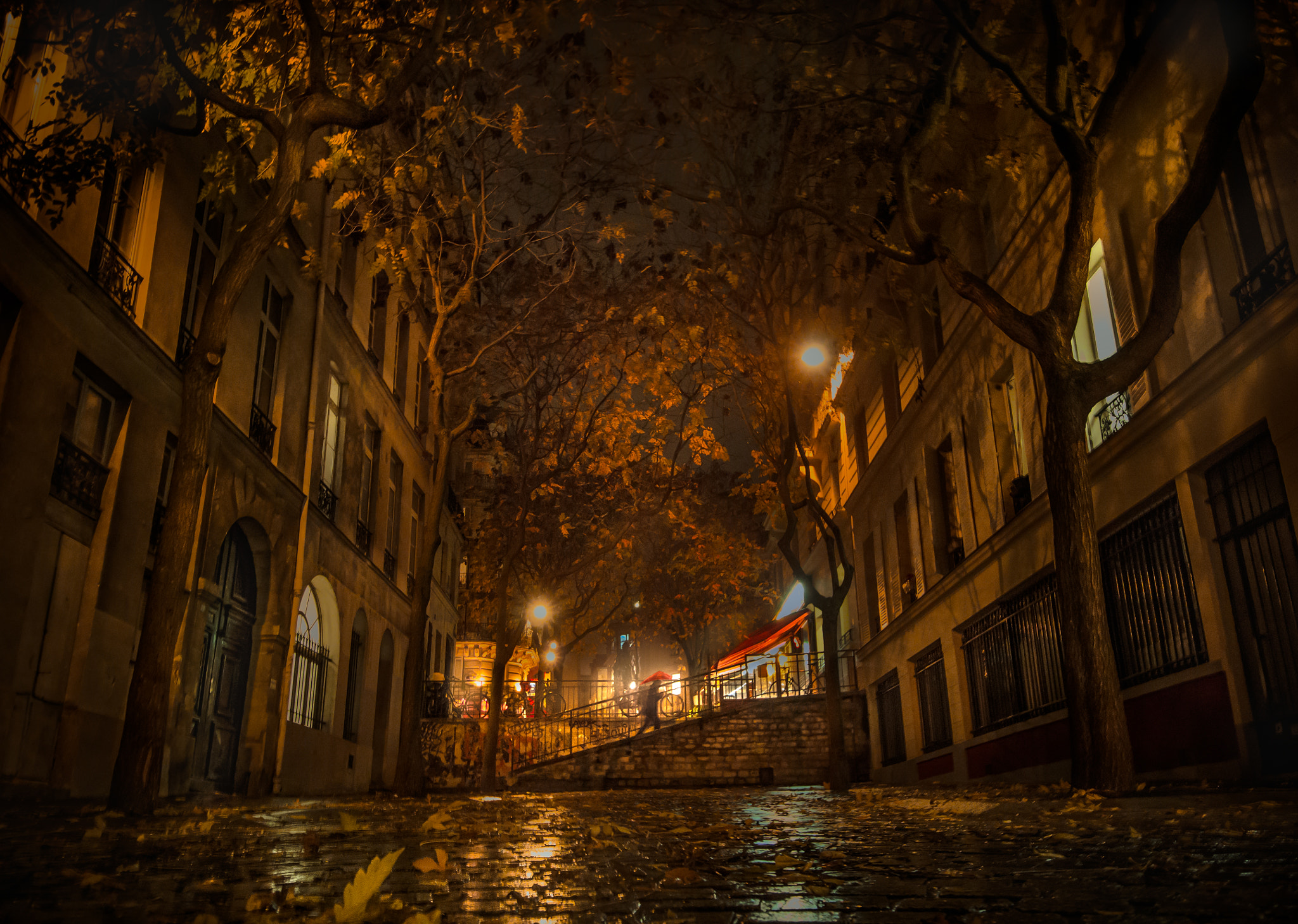 Nikon 1 Nikkor VR 6.7-13mm F3.5-5.6 sample photo. Night walk in rainy paris photography