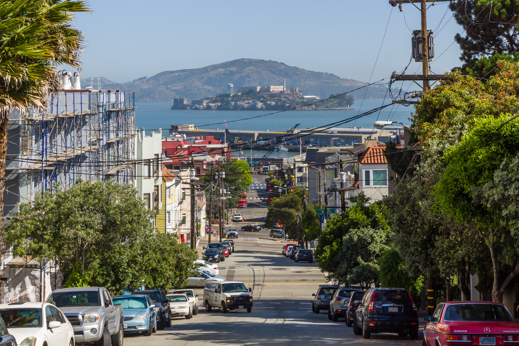 Sony SLT-A65 (SLT-A65V) + Tamron SP 24-70mm F2.8 Di VC USD sample photo. Alcatraz from russian hill photography