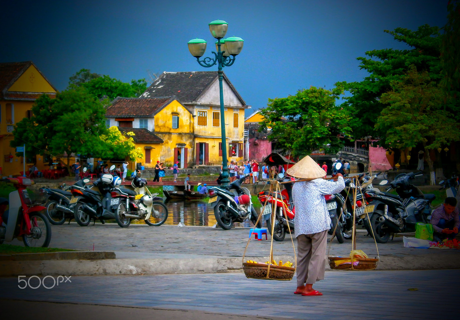 Olympus VG150,D735 sample photo. Storm over hội an photography