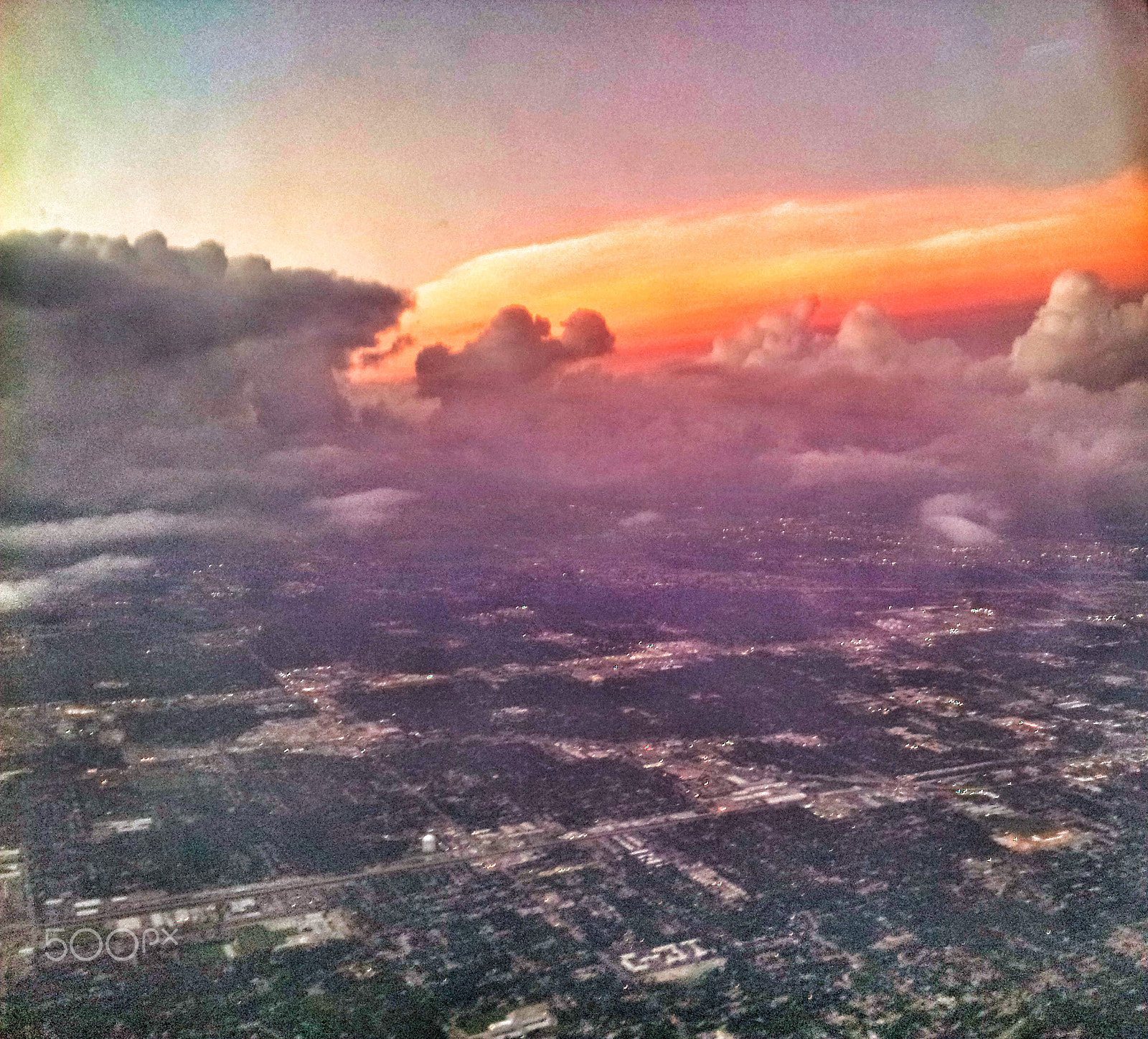 Samsung Galaxy S2 Epic sample photo. Sunset from the sky photography