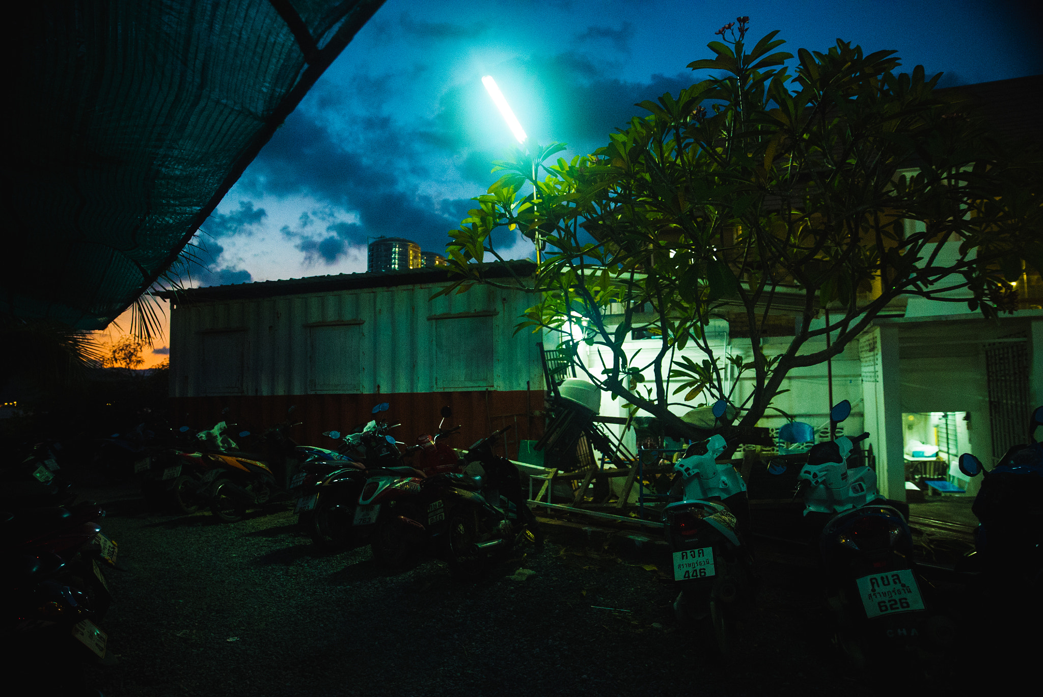 Sony a7S II sample photo. Motorbike parking photography