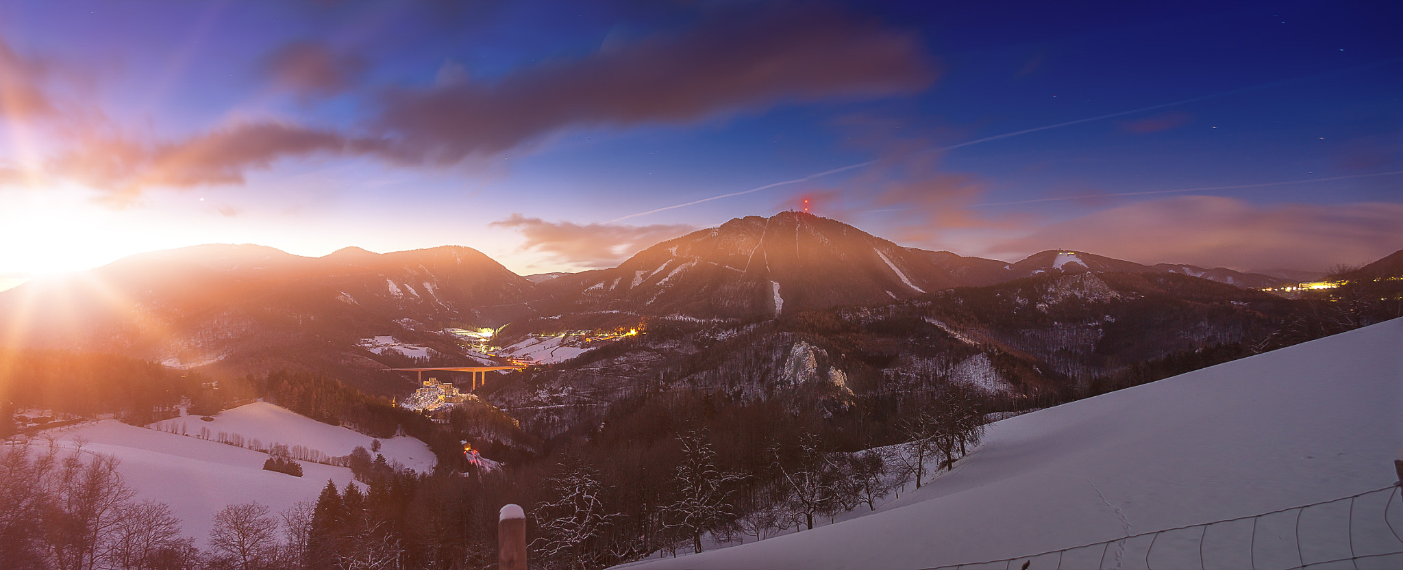 Sony DT 18-70mm F3.5-5.6 sample photo. Winter-panorama photography