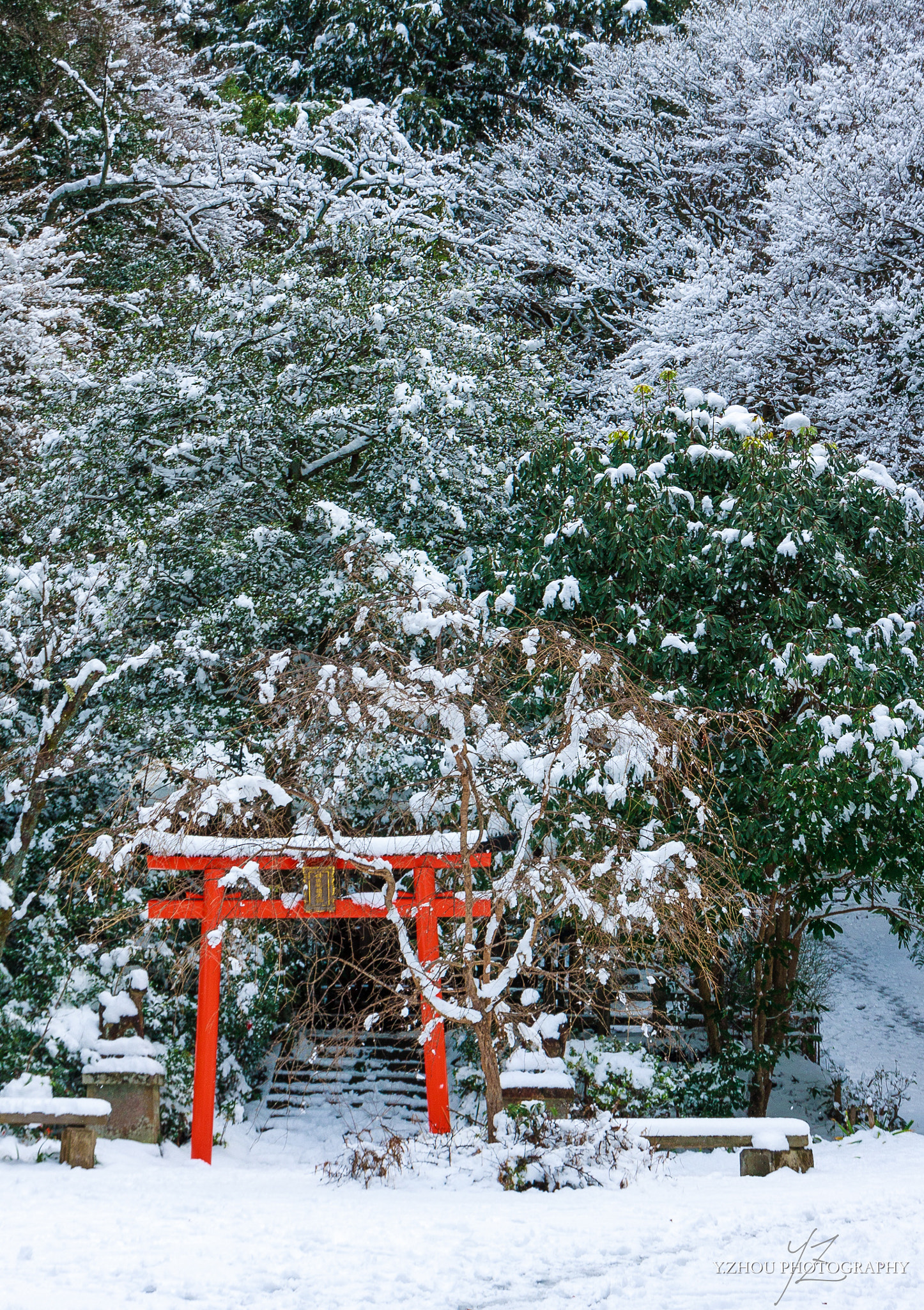 Canon EOS 40D + Tamron AF 18-270mm F3.5-6.3 Di II VC LD Aspherical (IF) MACRO sample photo. Shrine in snow photography