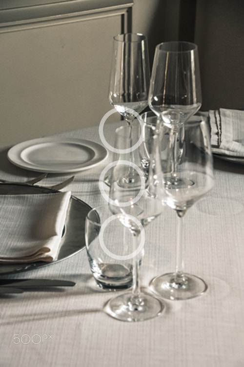 Sony a7S sample photo. Dishes and glasses photography