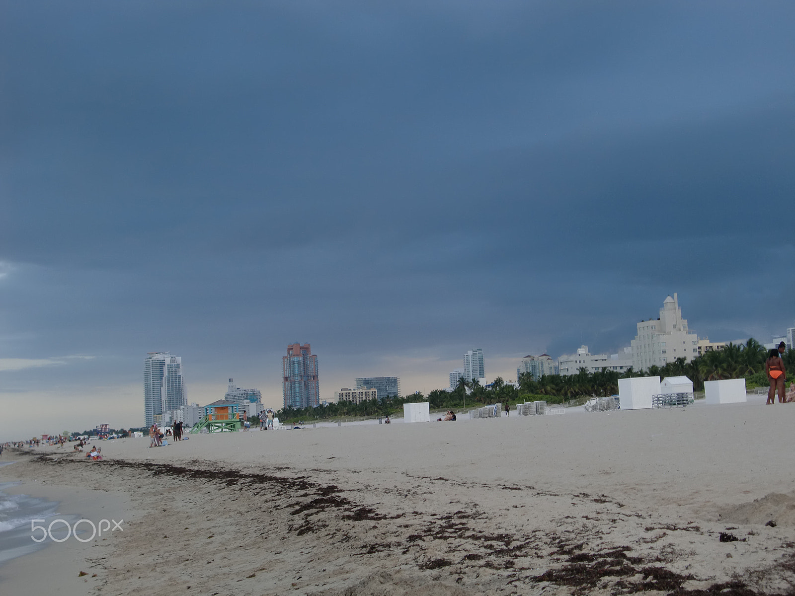 CASIO EX-S12 sample photo. Miami beach skyline photography