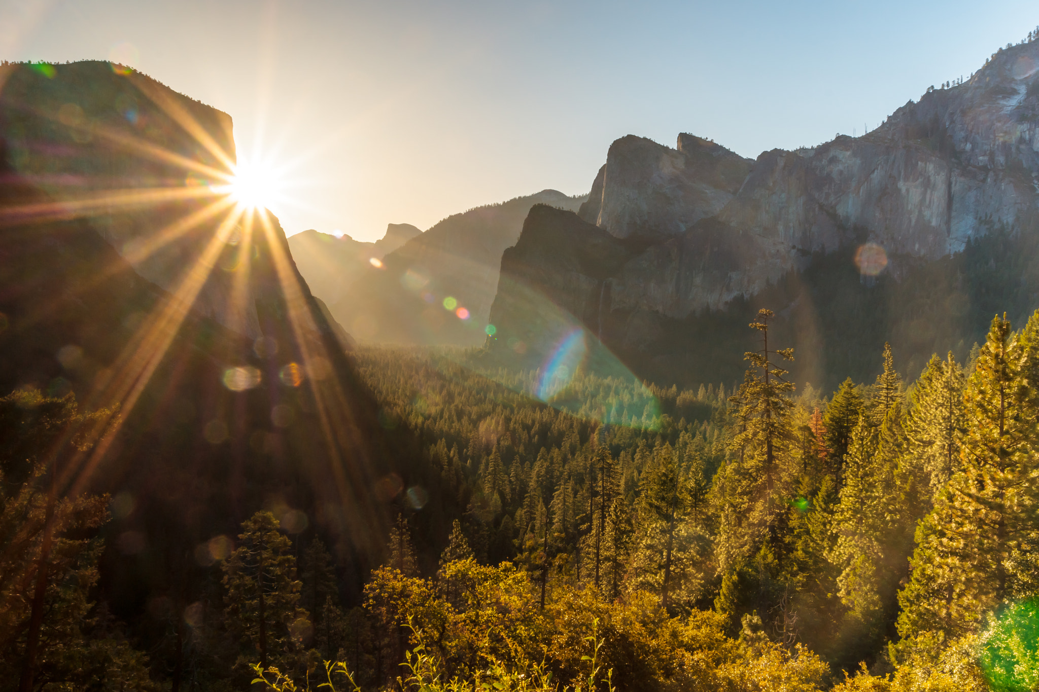 Sony SLT-A65 (SLT-A65V) sample photo. Sunburst over yosemite photography