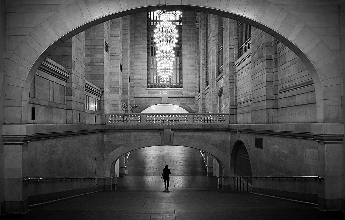 Canon EF 28-80mm f/3.5-5.6 sample photo. Alone in grand central terminal photography
