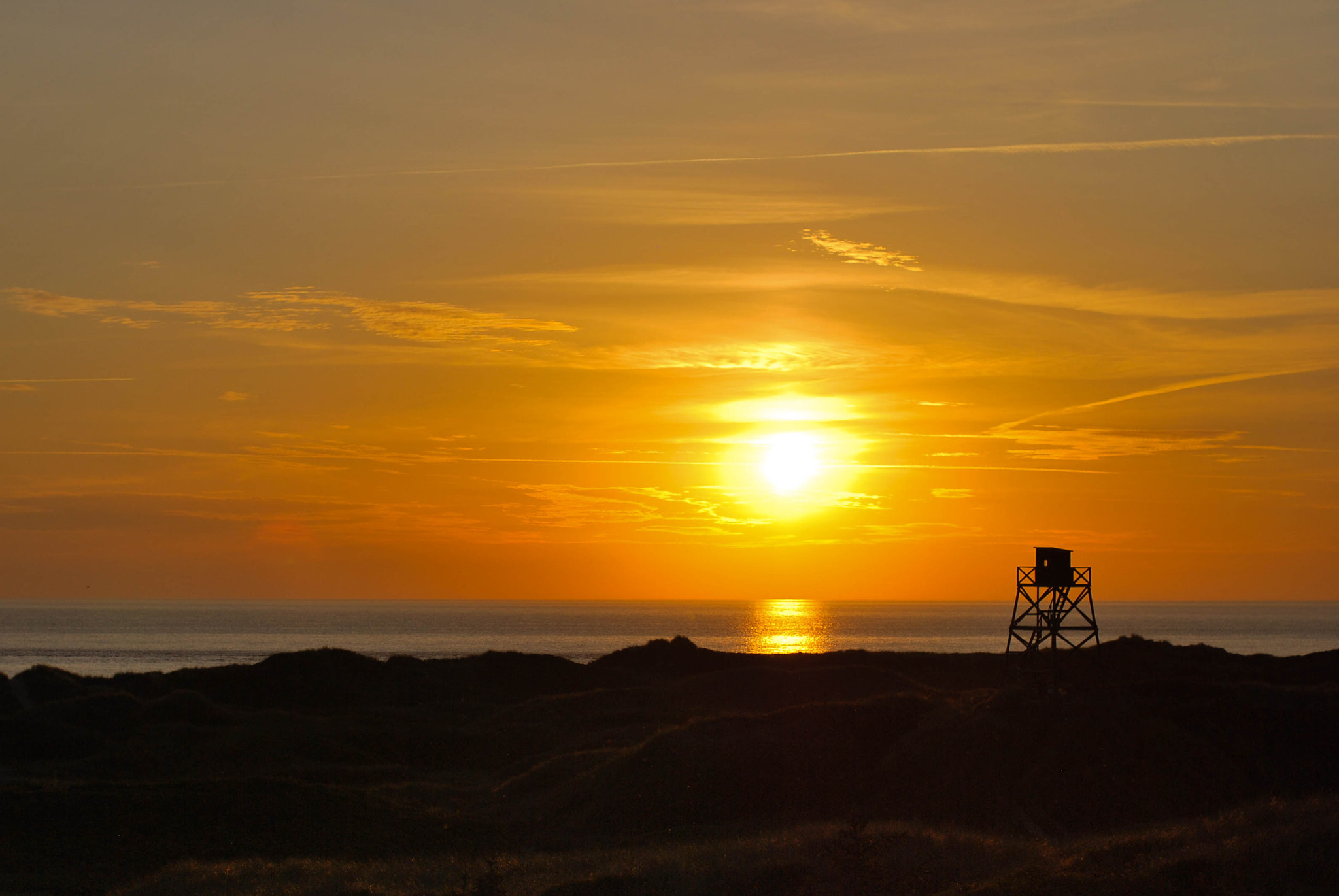 Nikon D60 + Nikon AF-S Nikkor 50mm F1.4G sample photo. Blåvand sunset photography