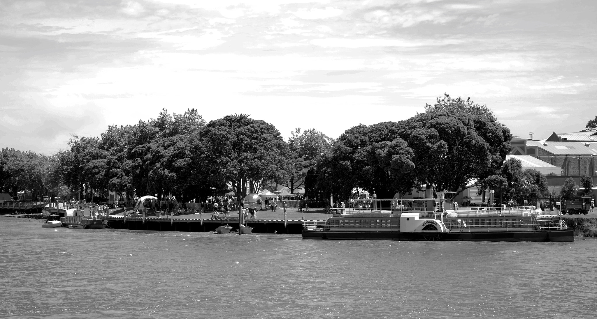 Sony E 55-210mm F4.5-6.3 OSS sample photo. River festival - b&w photography