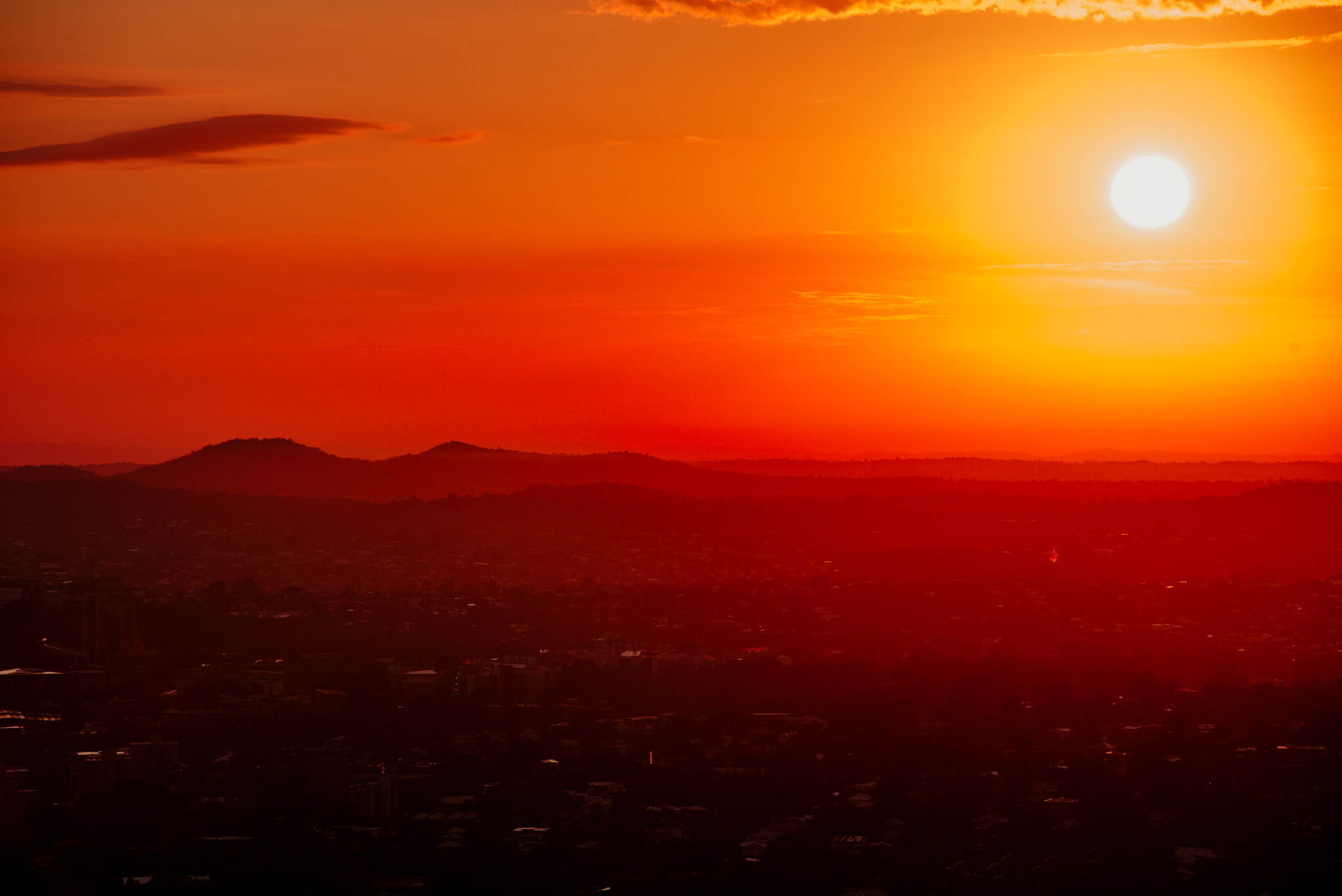 Sigma 70-200mm F2.8 EX DG OS HSM sample photo. Sunrise @ mt. cootha in brisbane photography