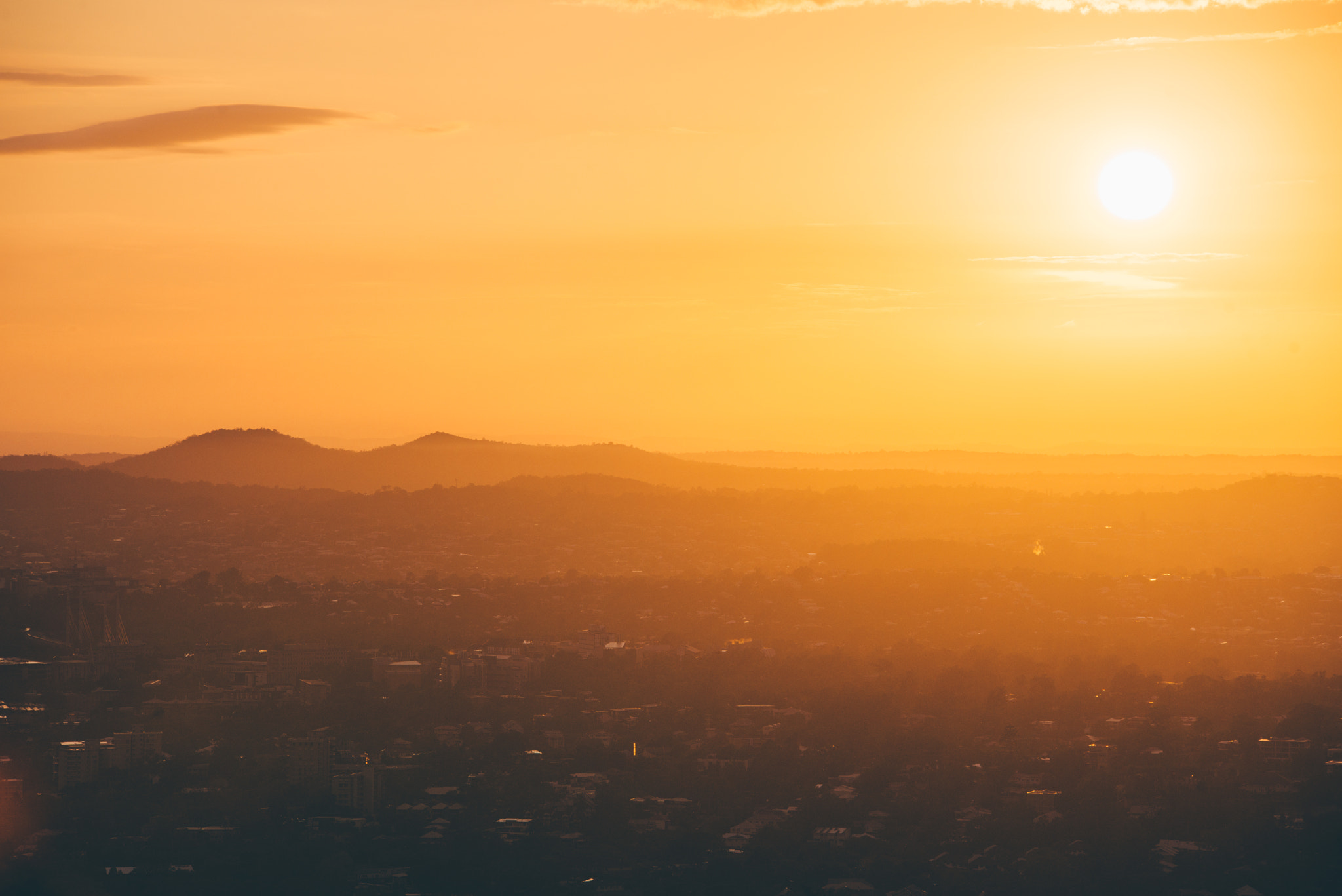 Sigma 70-200mm F2.8 EX DG OS HSM sample photo. Sunrise @ mt. cootha in brisbane photography