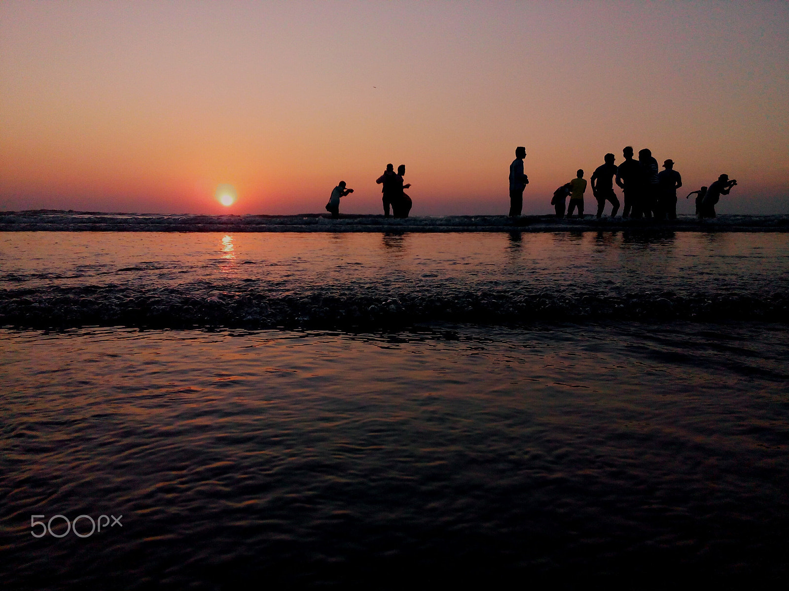 Micromax Canvas Spark sample photo. Sunset crowd photography