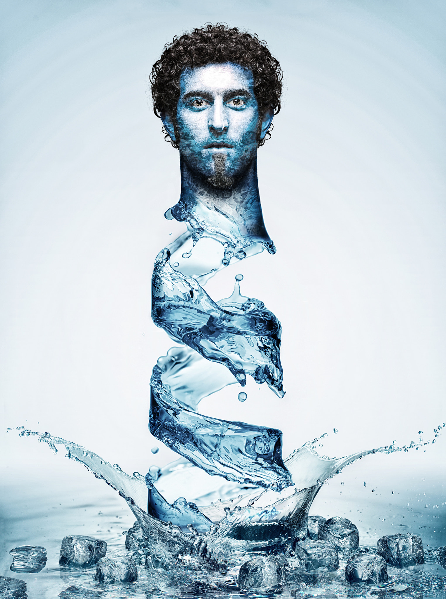 Hasselblad H3D-31 sample photo. Bottles in water swirl photography