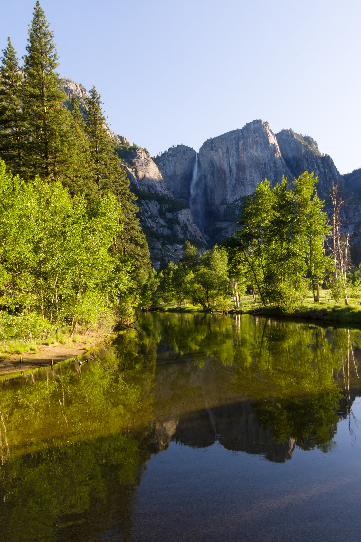 Sony SLT-A65 (SLT-A65V) sample photo. Yosemite falls reflected photography