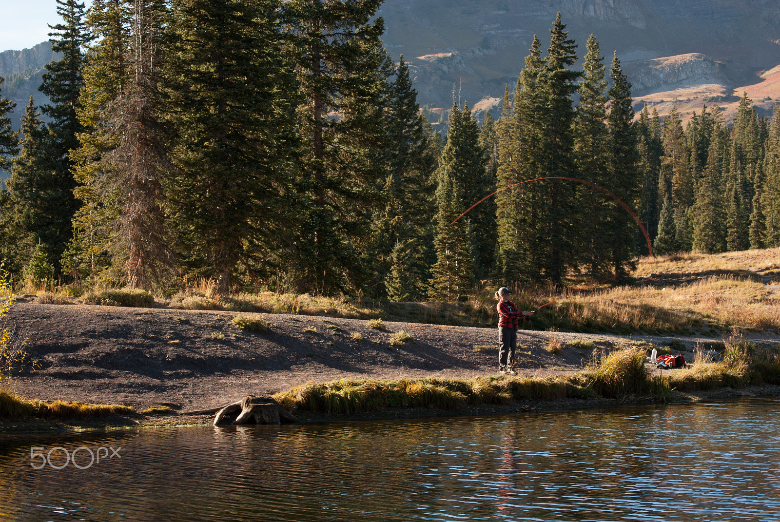 Sony DT 55-300mm F4.5-5.6 SAM sample photo. Fly fishing on lake irwin photography