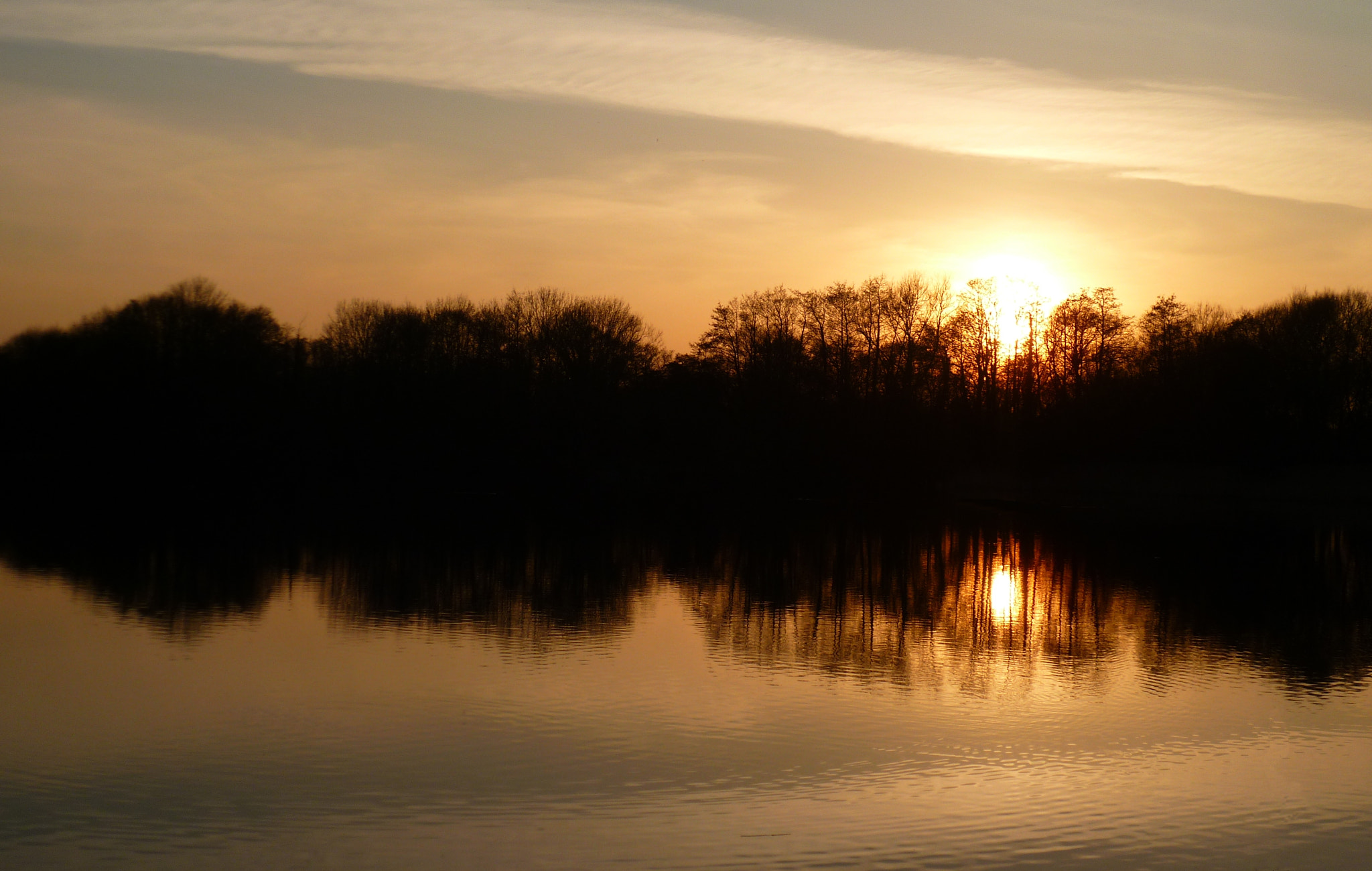 Panasonic DMC-FS9 sample photo. Lake sunset photography