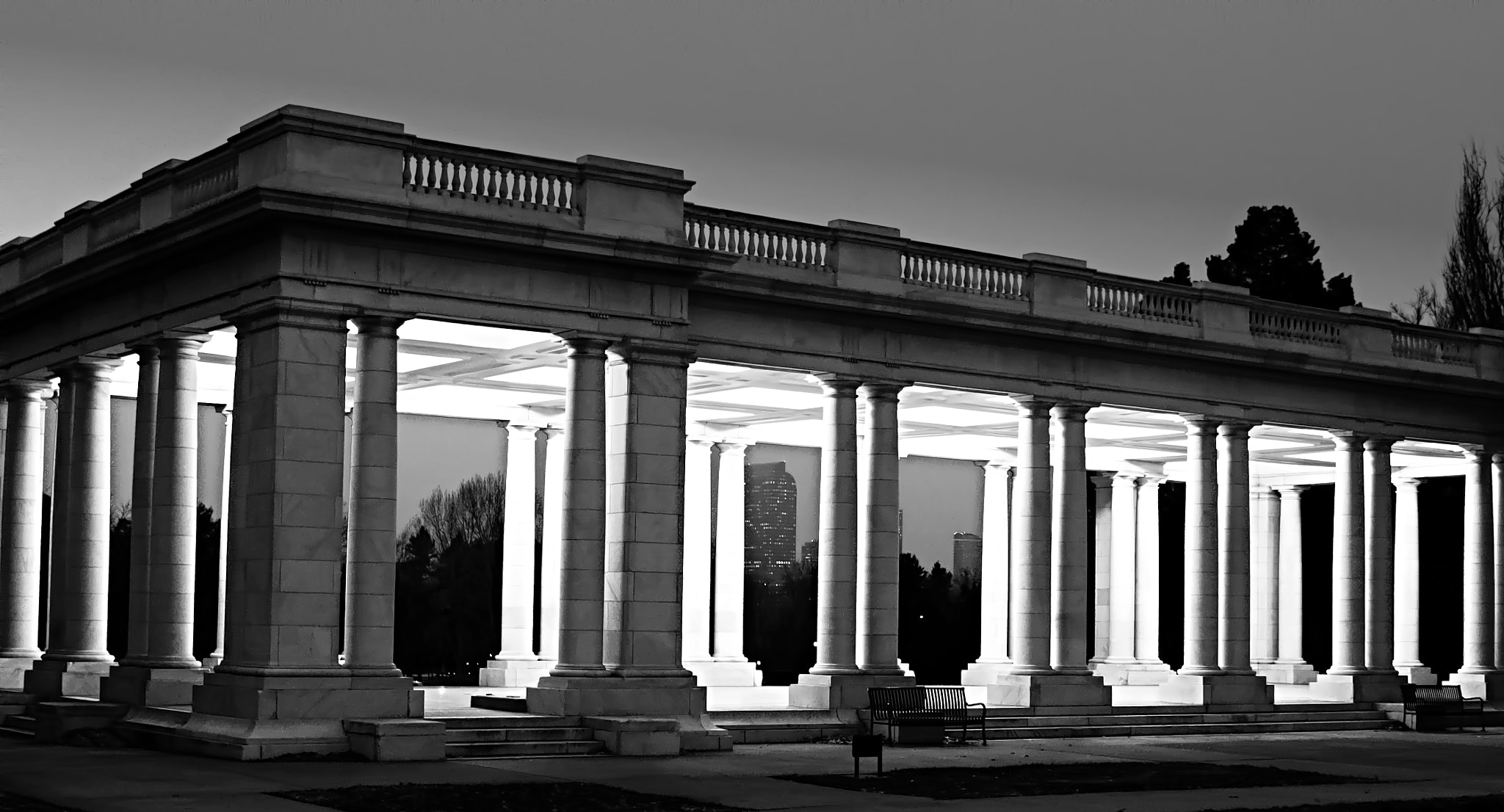 Olympus OM-D E-M5 sample photo. Night pavilion photography