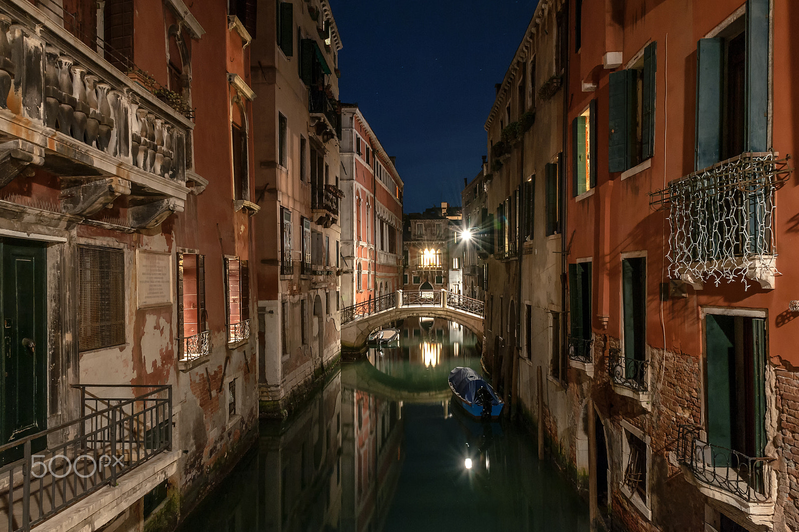 Nikon D3 sample photo. Night in venice photography