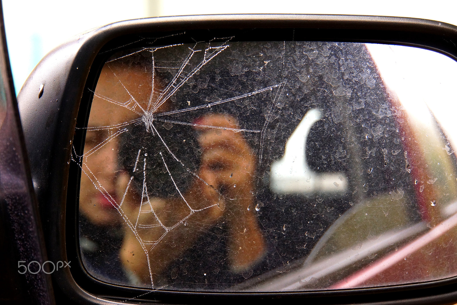 Sony FE 28-70mm F3.5-5.6 OSS sample photo. Early morning car mirror selfie photography