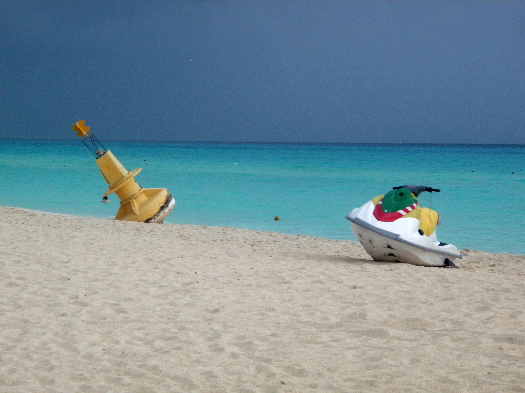 Olympus u1050SW,S1050SW sample photo. Mexico riu palace riviera maya beachwalk along the resorts buoy skidoo mar photography